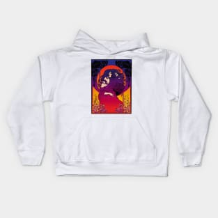 Art Deco Lady (purple) Kids Hoodie